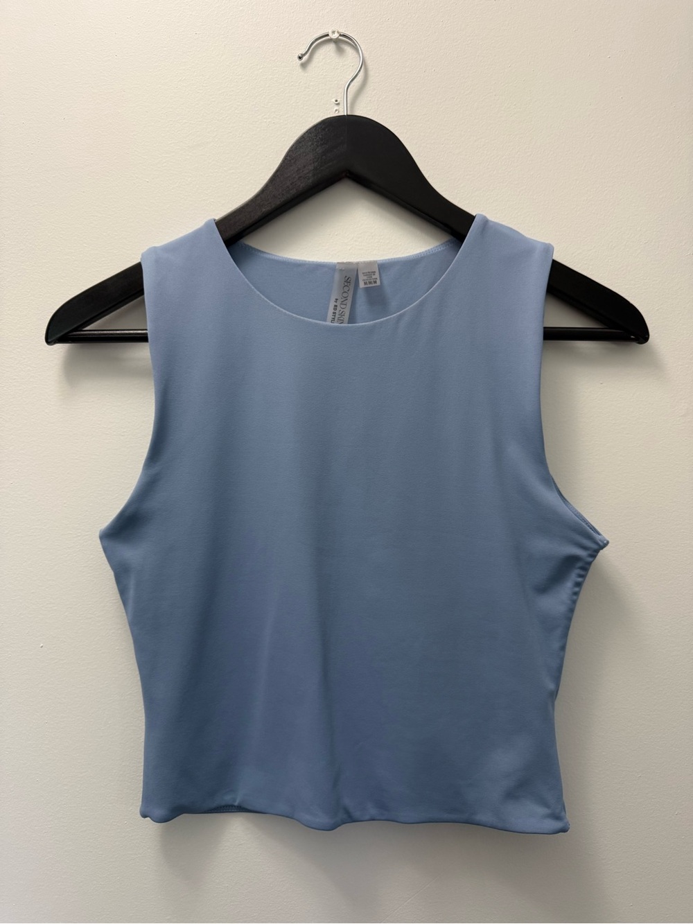Second Skin Overalls Light Blue Tank Top